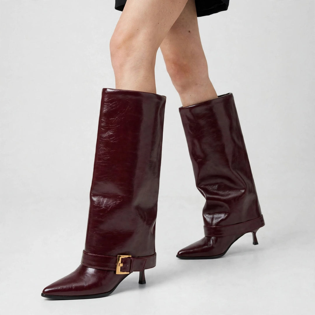 Kelly Buckled Knee-High Boots