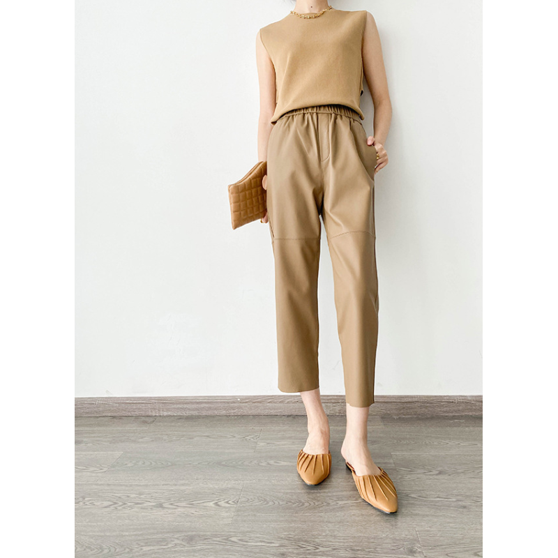 Sloane Leather Pants - London Lake