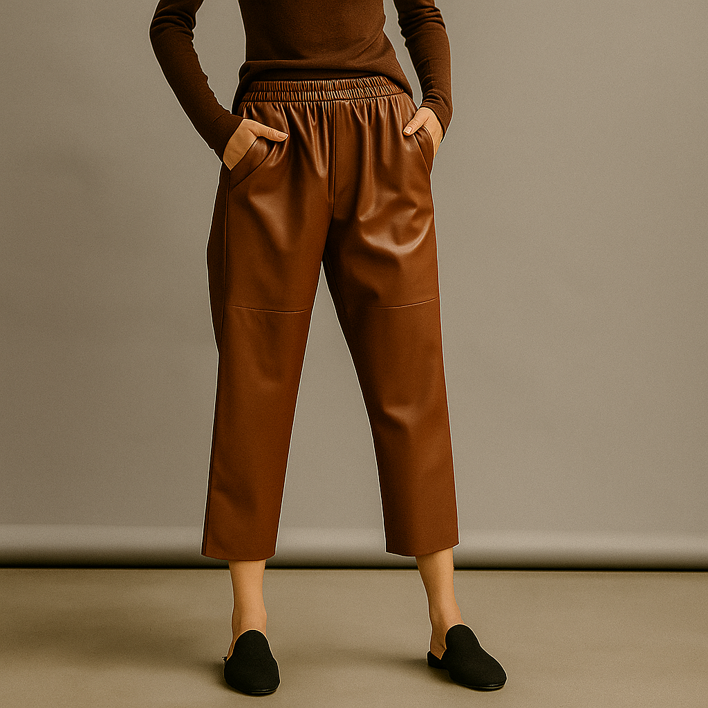 Sloane Leather Pants - London Lake