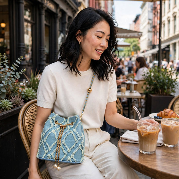Dolly Denim Bucket Bag