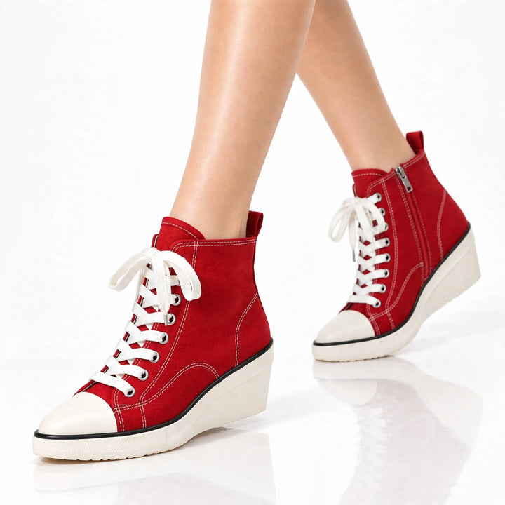 Stephanie High-Top Wedge Sneakers
