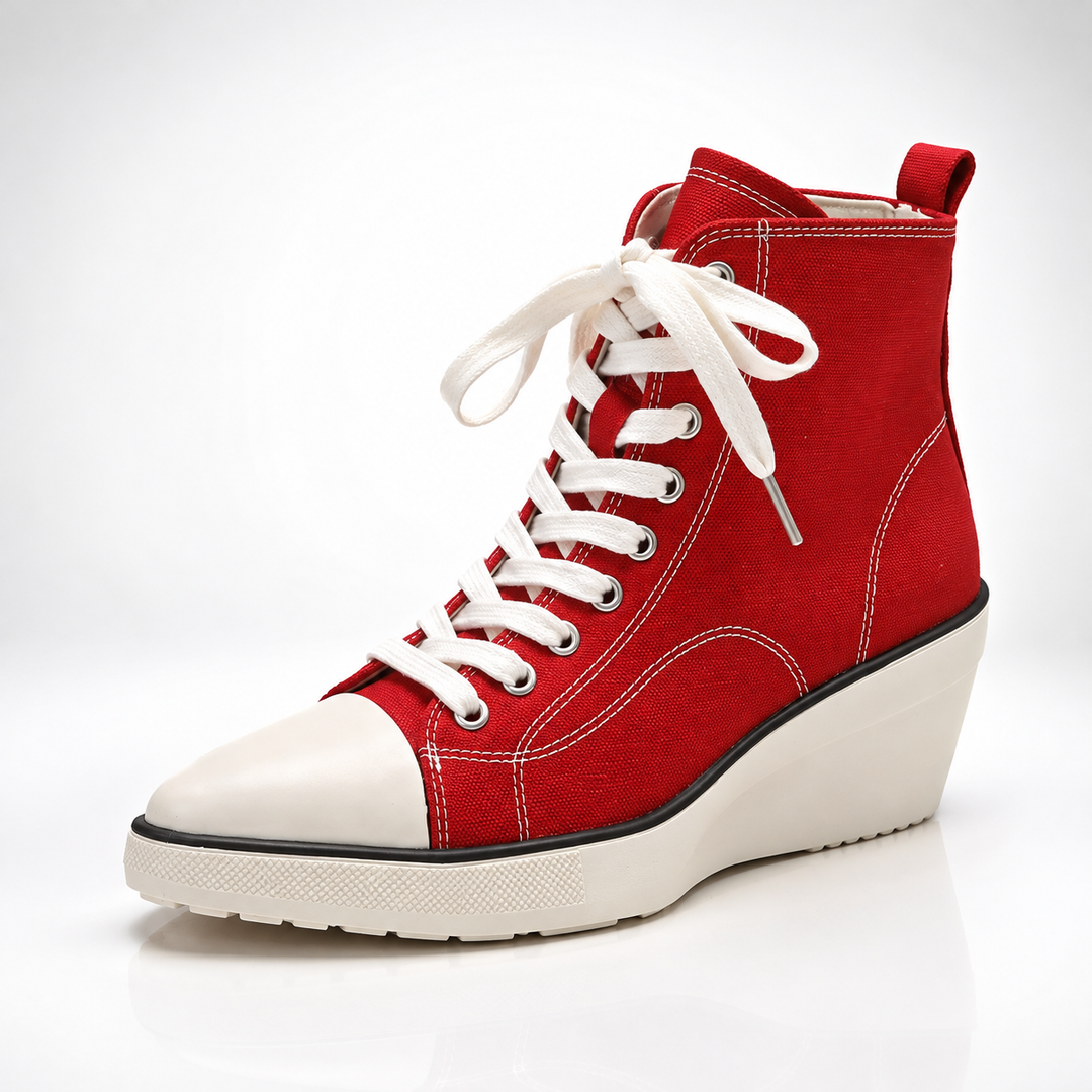Stephanie High-Top Wedge Sneakers