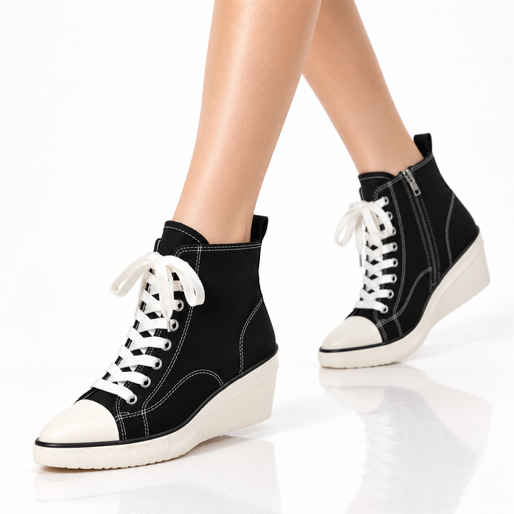 Stephanie High-Top Wedge Sneakers