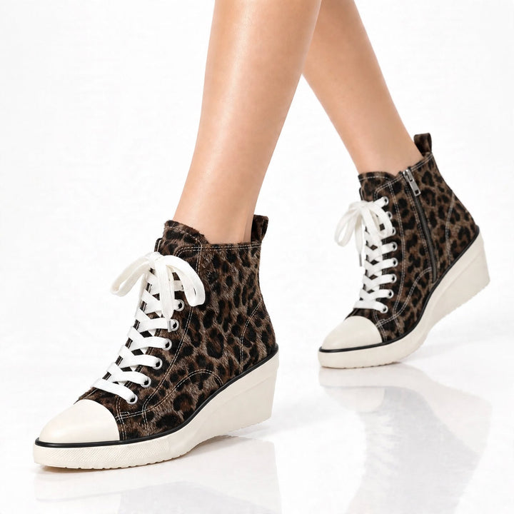 Stephanie High-Top Wedge Sneakers