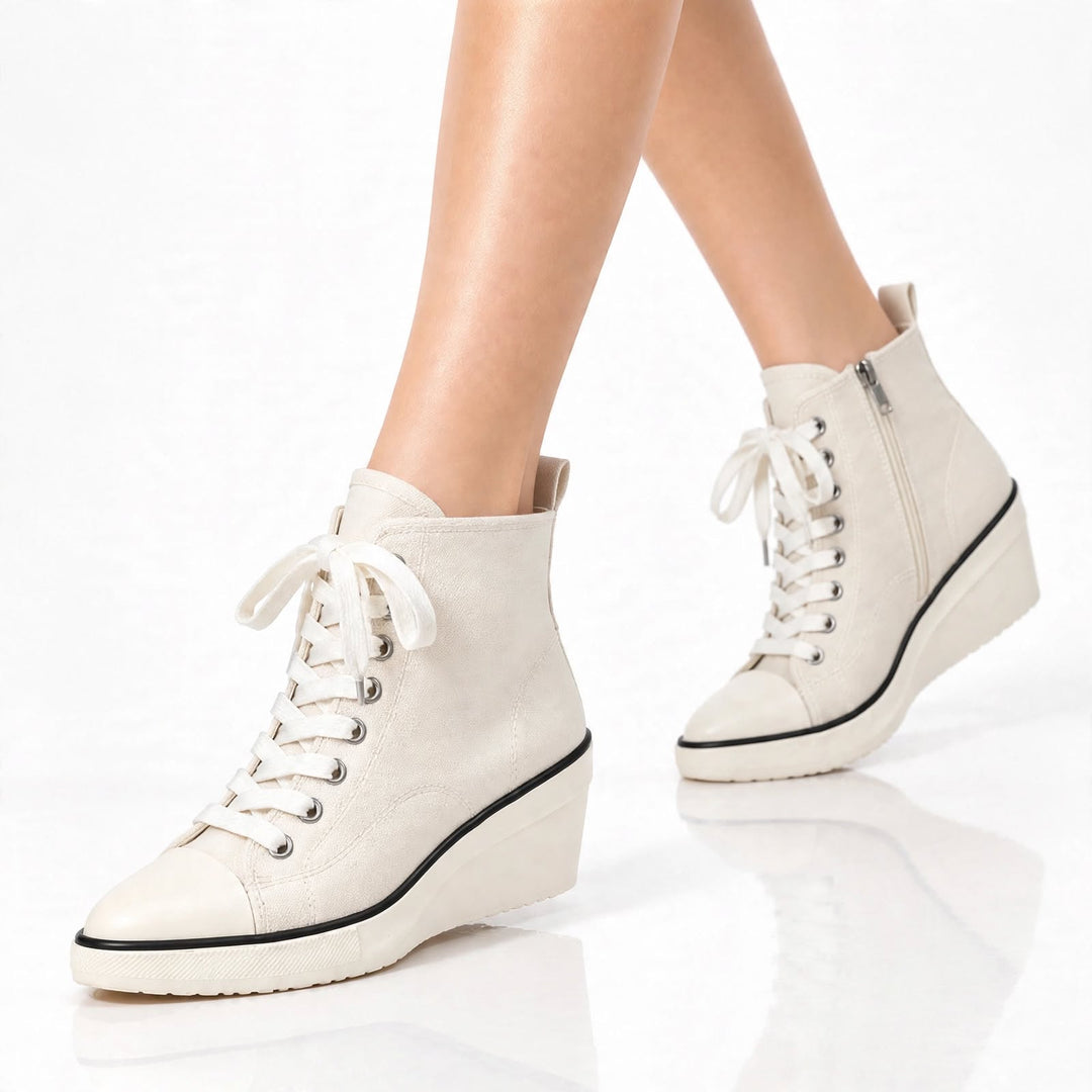 Stephanie High-Top Wedge Sneakers