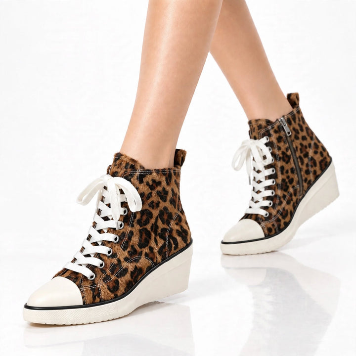 Stephanie High-Top Wedge Sneakers