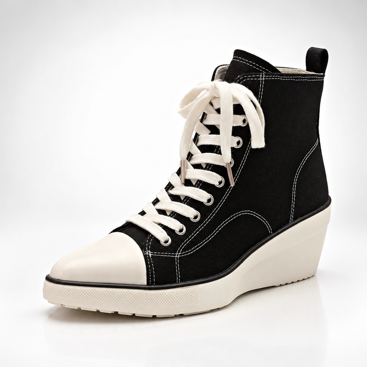 Stephanie High-Top Wedge Sneakers