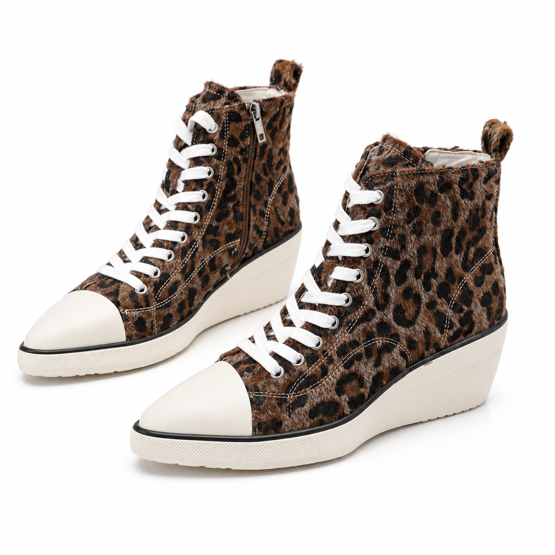 Stephanie High-Top Wedge Sneakers