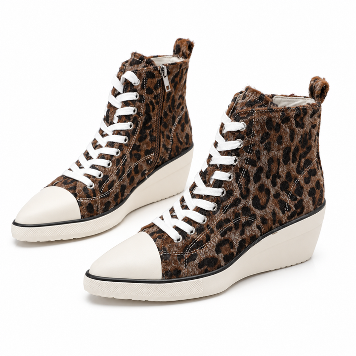 Stephanie High-Top Wedge Sneakers