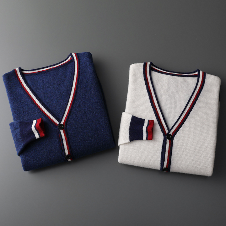 Highland Crest Merino Cardigan - London Lake