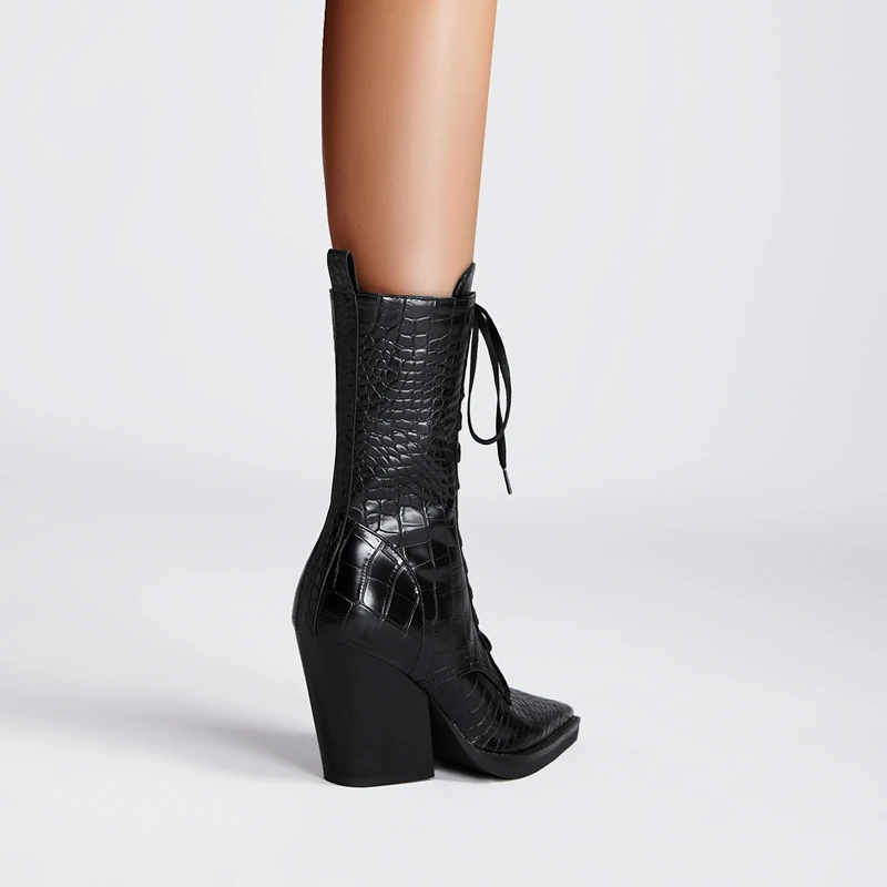 Westline Lace-Up Leather Boots - London Lake