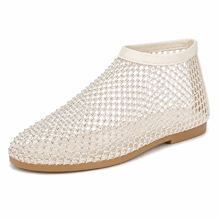 Vanessa Crystal Mesh Flats