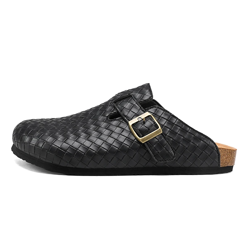 Lorenzo Woven Leather Clogs - London Lake