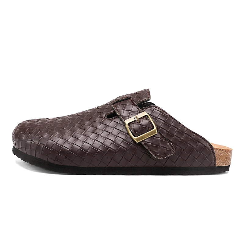 Lorenzo Woven Leather Clogs - London Lake